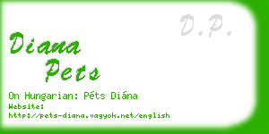 diana pets business card
